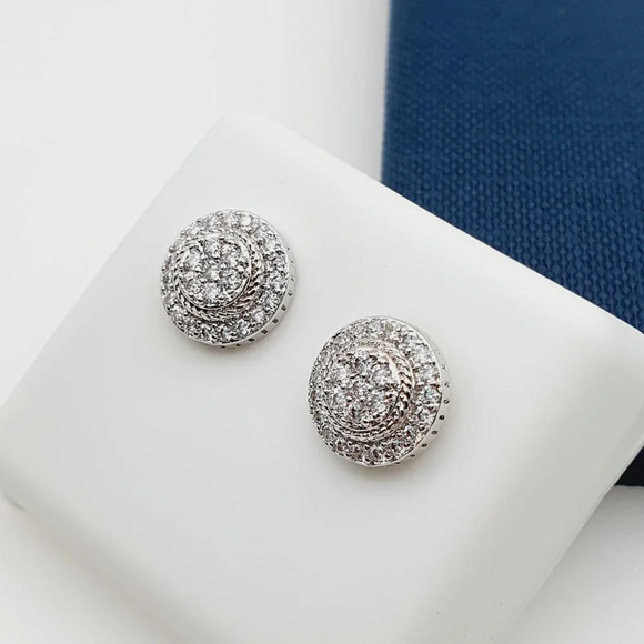 "925 Sterling Silver Plated CZ Earrings, EVBRS447 - Picture 9 of 9